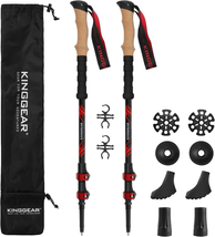 Carbon Fiber Hiking Poles – Telescopic Collapsible Flip Locks Nordic W - $1,571.88 MXN