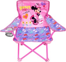 Jakks Pacific Minnie Camp Chair For Kids, Portable Camping Fold N Go Cha... - $39.94