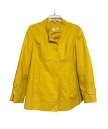 Talbots Womens Yellow Jacket Size 10 Pleated Back Long Sleeve - $32.55