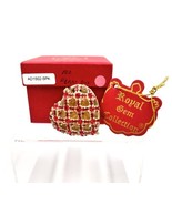 Vtg Royal Gem Austrian Crystal Heart Enamel Hinged Trinket Box New With Box - $34.24 CAD