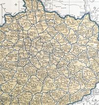 An item in the Antiques category: Map Kentucky 1938 United States Print Atlas Antique Frankfort Ephemera DWU7