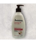 1 x Aveeno Creamy Oil Moisturizer Lightly Scented Oat &amp; Almond Oil, 12 f... - £23.36 GBP