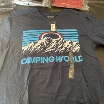 The stacks camping world navy blue tshirt mens M-Brand New-SHIPS N 24 HOURS - £14.76 GBP
