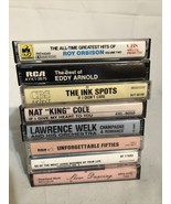 Easy Listening Cassette Tape Lot Of 8 Vtg Roy Orbison Eddy Arnold Ink Sp... - £13.10 GBP