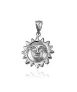 Sterling Silver Sun Face Celestial Charm Pendant Necklace - $19.99+