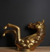 Majestic Presence: Brass Horse Wall Mounted Sculpture Statue – Timeless Equestri - £199.20 GBP