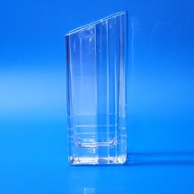 Bormioli Rocco Crystal Clear Glass Slant Top Vase Home / Office Décor Piece - $29.67
