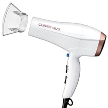 Double Ceramic Hair Dryer with Ionic Conditioning, White/Rose G - $44.14
