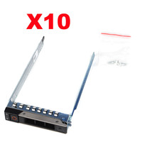 Lot of 10pcs, 2.5&quot; SAS SATA SSD Hard Drive Tray Caddy For Dell R440 R640 R740 - £90.42 GBP