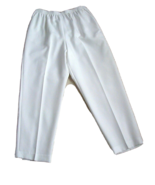 Alfred Dunner Pull On Pants White Size 18 Medium Inseam 30 inches - £8.86 GBP