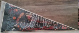 Michael Jordan Wincraft Chicago Bulls Large Fabric Pennant 1990's Basketball   - $55.79