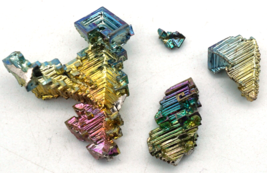 Group of 4 Rainbow Bismuth Crystals See All Pictures &amp; Description  7.7 ... - £3.97 GBP
