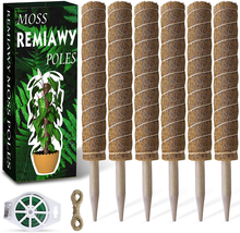 Moss Pole 68 Inch, 6 Pack Plant Moss Pole for Plants Monstera Pole, 15.6 Inch Co - £21.69 GBP