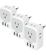 3 Pack European Travel Plug Adapter USB C US to Europe Power Adapter wit... - £55.69 GBP