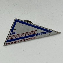 Boy Scouts Adventure Begins Club Organization State Enamel Lapel Hat Pin... - £4.45 GBP