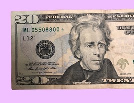 SWEET $20 Trinary Star note - Twenty Dollar Bill Fancy Serial Number 055... - $39.99