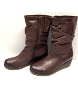 MIZ MOOZ  BUTTER LEATHER  BOOTS SIDE FULL ZIP BROWN  37EU / 7US  # Z-48 - $126.84 CAD