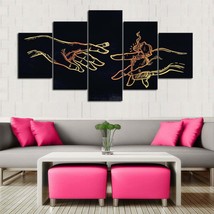 Multi Panel Print Cannabis Smoker Canvas 5 Piece Wall Art Weed Marijuana... - $529.59 MXN+