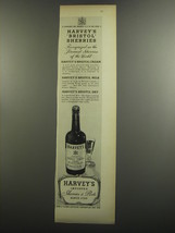 1952 Harvey's Bristol Cream Sherry Ad - Harvey's Bristol Sherries - $18.49