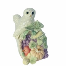 Owl figurine Lenox 2006 music box cornucopia snow white bird sculpture f... - $74.25