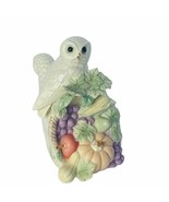 Owl figurine Lenox 2006 music box cornucopia snow white bird sculpture f... - $74.25