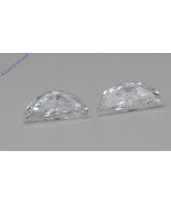 A Pair of Half Moon Natural Mined Loose Diamonds (0.71 Ct,D-e Color,I1 C... - $787.25