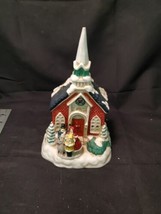 Vintage Brinn&#39;s China &amp; Glassware Co. Porcelain Musical Church Joy to the World - $12.35