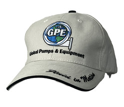Global Pumps &amp; Equipment Strap Back Baseball Hat Fluid in Motion Adjustable Cap - £13.52 GBP