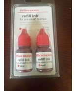 Office Depot Twin Pack Refill Red Stamp Ink .35 fl oz item 603237 New &amp; ... - €25,41 EUR
