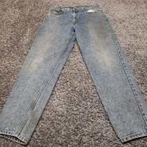 Vintage Levi 550 Jeans Mens 34x32 Blue Stone Wash 80s Tapered Denim Pants - $32.34
