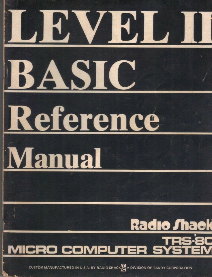 Level II Basic Reference manual Radio Shack TRS-80 Micro Computer First ... - $13.37