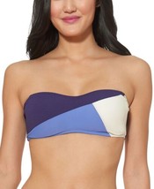 Jessica Simpson Womens Colorblocked Bandeau Bikini Top Shadow Multi Small - £28.48 GBP
