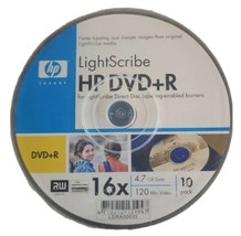 10 pack HP Lightscribe 16x 4.7 GB 120 Min DVD+R Recordable SEALED BRAND ... - $12.31