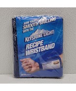 Keystone Light Beer Blue Recipe Wristband Summer Grilling Novelty NEW - $26.93 CAD