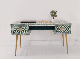 handmade mother of pearl inlay work desk, bone inlay furniture, mop cons... - $1,134.00