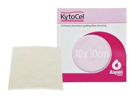 Kytocel Gelling Fibre Dressing 10cm x 10cm, Pack 5, 10 - £16.04 GBP