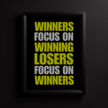 Winner Mindset Loser Mindset Business Quotes Entrepreneur Quote Desk Acc... - £3.98 GBP