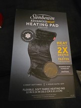 Sunbeam Advanced Heat Heating Pad, (“King Size-12"x24") Settings, 2hr Auto - £50.19 GBP
