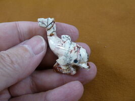 (Y-DOL-56) little white DOLPHIN figurine carving Soapstone PERU I love d... - $8.99