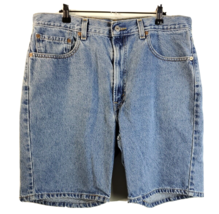Levi&#39;s 505 Shorts Mens Size 36 Blue Denim 100% Cotton Pockets Belt Loops Pull On - £16.30 GBP