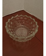Fostoria American Clear Small Glass Nappy Bowl 6 1/4” Cube Motif Scallop... - $19.00 CAD