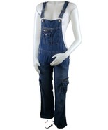 Old Navy Overalls Womens Sz Small Ultra Low Rise Straight Leg Blue Denim - $43.30 CAD