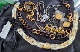 15 pc broken jewelry lot supplies findings repurpose necklace bracelets rings - £8.01 GBP