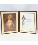 Sacred Heart Burgundy Folder in Memory of Departed Loved One Daily Mass ... - €10,28 EUR