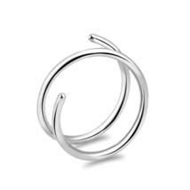 8mm Titanium Double Helix Nose Rings Hinged Segment Ring Ear CartilageTragus Hel - £10.47 GBP
