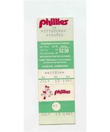 Philadelphia Phillies Pittsburgh Pirates General Admission Ticket July 1... - £7.82 GBP