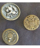 Lot of Three Antique Metal Buttons – UNIQUE DESIGNS – GREAT REPLACEMENT ... - $13.55 CAD