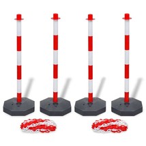 Set of 4 Chain Posts and 2 Plastic Chians of 10 m Each - £51.18 GBP