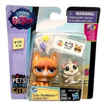 Littlest Pet Shop Action Figure Sulky MacWhiskers 135 Chenille 136 Cats New - £40.34 GBP