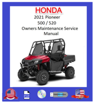 2021 Honda Pioneer 500/520/700/700-4/All 1000 Series SXS Owners Service Manual - £14.34 GBP
